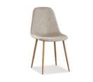 Chaise Scandinave Tissu Beige - Ela