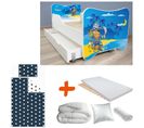 Pack Complet Lit Pirate : Sommier + Tiroir + Matelas Et Parure + Couette + Oreiller