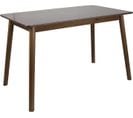 Table Cuisine Bois Massif Vernis 120x75cm Maxi 4 Personnes NITA (bois Foncé)