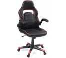 Fauteuil Gamer simili siège basculant hauteur réglable pivotant BAJA (noir-rouge)