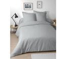 Housse De Couette Unie 240x220cm,  Perle/gris Clair, 100% Coton 57 Fils,