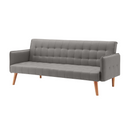 Canapé Convertible Scandinave 3 Places En Tissu Gris Sveg