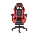 Ultim - Chaise De Gaming Avec Repose Pieds Et Coussin Lombaire Vibrant Noir Et Rouge