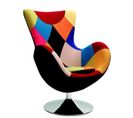 Fauteuil Oeuf Patchwork Multicolore