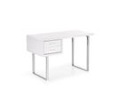 Bureau Design Double Tiroirs Blanc Tobias