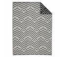 Tapis D’extérieur 270x360cm Sydney - Rectangulaire. Motif Vagues Noir / Beige. Jacquard.