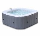 Spa Gonflable Carré – Fjord 4 Gris - Spa Gonflable 4 Personnes Carré 160 cm Pvc Pompe