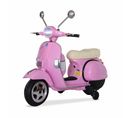 Vespa Rose Px150. Scooter Électrique Pour Enfants 12v 4.5ah. 1 Place Avec Autoradio