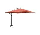 Parasol Déporté Carré 3x3m - Hardelot 3x3m - Terracotta - Manivelle Anti-retour - Toile Déperlante