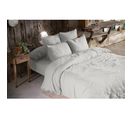 Pack Double Gaze De Coton Housse De Couette 260 X 240 Cm + 2 Taies D'oreiller 60 X 60 Gris Gris