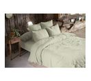 Pack Double Gaze De Coton Housse De Couette 260 X 240 Cm + 2 Taies D'oreiller 60 X 60 Vert Vert