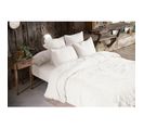 Pack Double Gaze De Coton Housse De Couette 260 X 240 Cm + 2 Taies D'oreiller 60 X 60 Blanc Blanc