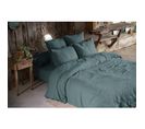 Pack Double Gaze De Coton Housse De Couette 260 X 240 Cm + 2 Taies D'oreiller 50 X 70 Bleu Bleu