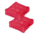 Coussin De Sol Lot De 2  - 40 X 40 Cm Rouge Piment