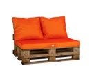 Lot De 3 Coussins Pour Palette Déhoussables En Polyester Orange