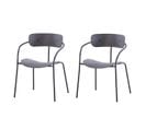 Lot De 2 Chaises Design Gris Foncé Alexia