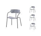 Lot De 4 Chaises Design Gris Clair Design Alexia