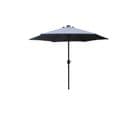 Parasol Droit Rond LED Diamètre 2,66 M Gris Amalfi