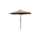 Parasol Droit Rond LED Diamètre 2,66 M Chocolat Amalfi