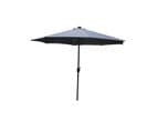 Parasol Droit Rond LED Diamètre 2,92 M Gris Manarola