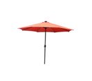 Parasol Droit Rond LED Diamètre 2,92 M Terracotta Manarola