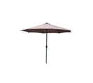 Parasol Droit Rond LED Diamètre 2,92 M Chocolat Manarola