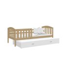 Lit Gigogne Teo 90x190 Pin - Blanc Livré Avec Sommiers, Tiroir Et Matelas En Mousse De 7cm