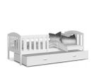 Lit Enfant Cleo 90x190  ( Sans Matelas ) Blanc - Blanc Livré Avec Le Sommiers Et Tiroir.