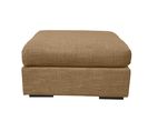 Pouf LILLE tissu motto cognac