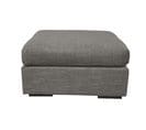 Pouf LILLE tissu motto charbon