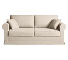 Canapé 3 Pl Colme 190 Cm Fixe Tissu Beige - 100% Déhoussable - Fab. France