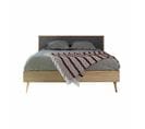 Pack Lit Avec Matelas Holda   Gris Et Bois 160x200 Cm