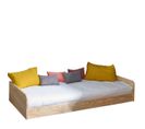 Pack Lit Avec Matelas Harpe   Bois Naturel 90x190 Cm