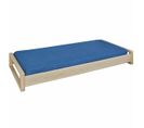 Pack Lit Empilable Avec Matelas Poka   Bois 90x190 Cm