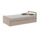 Pack Lit Gigogne Avec 2 Matelas Louna   Lin 90x200 Cm