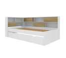 Pack Lit Cosy Avec Matelas Play   Blanc Et Bois 90x190 Cm