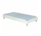 Pack Lit Avec Pieds Et Matelas Jelly   Blanc 90x190 Cm