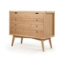 Commode 4 Tiroirs Marley   Bois Naturel