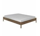 Pack Lit Avec Matelas Mousse Zena Noyer 160x200 Cm