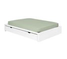 Pack Lit Avec Tiroir Et Matelas Mousse Gaston Blanc 160x200 Cm