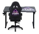 Pack Bureau Desk120z-gamer et Fauteuil 900-led-gamer - 1m20 - Retro Éclairage LED Rgb