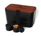 Bento Encastrable 1,5 L Noir Et Bois Sapelli