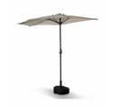 Parasol De Balcon Ø250cm  – Calvi – Demi-parasol Droit. Mât Central En Aluminium Avec Manivelle