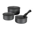 Set De 3 Casseroles Tous Feux 16-18-20 Cm Avec Une Poignée - Gris Mate