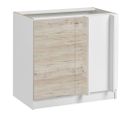 Meuble D'angle Bas Eco Noyer Blanchi 1 Porte, L 105 Cm