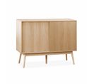 Buffet De Rangement Décor Bois. 2 Portes Coulissantes  L 115 X L 39.5 X H 90cm - Linear