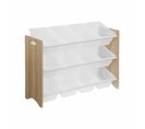 Meuble De Rangement Pour Enfant Avec 12 Casiers - Tobias - Mdf Décor Bois Naturel. L 84 X P 29.5 X