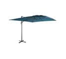 Parasol Déporté Rectangulaire 3x4m – Antibes – Bleu Canard – Parasol Déporté. Inclinable