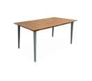 Table De Jardin Bois D'acacia Et Acier Galvanisé Maringa. Kaki.  L150 X P90 X H76cm