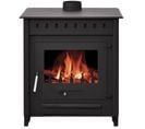 Poêle à Bois Alessia 14kw - Bûches 55cm - Noir